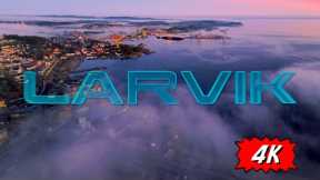 🚁 Larvik in the Sea of Fog – Spectacular 4K Drone Video of Farris Bad, Superspeed, & Farrisbrua 🌫️🌉🚢