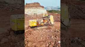 #Aerial photography of excavators #Construction machinery #caterpillar  #constructionsite #drone