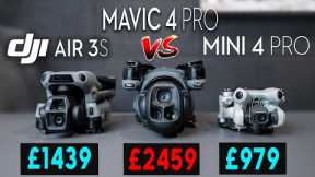 DJI MINI 4 Pro vs DJI MAVIC 4 Pro vs DJI AIR 3S - CAMERA COMPARISON